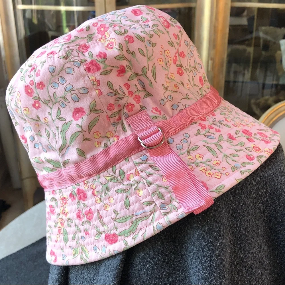 Oshkosh B'Gosh Kid’s 100% Cotton Reversible Bucket Sun Hat Embroidered Size 4-6X